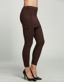 Korea Women's Skirt Leggings Footless Cotton Pleated Stretch Long Pants Mid Solid  Knitted Fitness Leggings