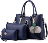 Flying birds women leather handbag set luxury tote women bag brands bolsos pouch messenger bags ladies female purse LM4070fb