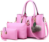 Flying birds women leather handbag set luxury tote women bag brands bolsos pouch messenger bags ladies female purse LM4070fb