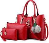 Flying birds women leather handbag set luxury tote women bag brands bolsos pouch messenger bags ladies female purse LM4070fb