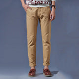 MK 2017 Fashion Men Pants Casual Zipper Fly Khaki Army Green Long Trousers Male Business Work Wear