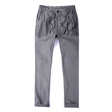 MK 2017 Spring Summer Men's Pants Fashion Solid Color Gray Blue Drawstring Trousers Male Cargo Joggers Pants