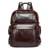 WESTAL Leather Backpack Brand Men's Travel Bags Luggage School Bag Men Bag Genuine Leather Men Backpack Fashion Man Backpacks