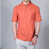 Men's Linen T-shirts 2017 Summer New Mens Brand Shirts For Men Casual Solid Short Sleeve Shirt Jerseys Tee Tshirt Male Tops Boys