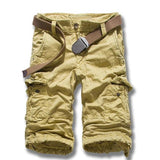 Men's Cargo Shorts 2017 Summer Cotton 3/4 Length Casual Short Pants For Mens Brand Clothing Camo Military Tactical Men Shorts