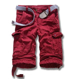 Men's Cargo Shorts 2017 Summer Cotton 3/4 Length Casual Short Pants For Mens Brand Clothing Camo Military Tactical Men Shorts