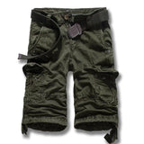 Men's Cargo Shorts 2017 Summer Cotton 3/4 Length Casual Short Pants For Mens Brand Clothing Camo Military Tactical Men Shorts