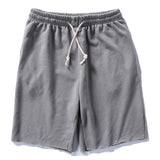 2017 Summer Plain High Quality Fashion Cotton Short Sweats Pants Casual Streetwear Knee Length  Men Loose