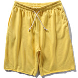 2017 Summer Plain High Quality Fashion Cotton Short Sweats Pants Casual Streetwear Knee Length  Men Loose