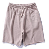 2017 Summer Plain High Quality Fashion Cotton Short Sweats Pants Casual Streetwear Knee Length  Men Loose