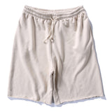 2017 Summer Plain High Quality Fashion Cotton Short Sweats Pants Casual Streetwear Knee Length  Men Loose