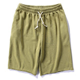 2017 Summer Plain High Quality Fashion Cotton Short Sweats Pants Casual Streetwear Knee Length  Men Loose