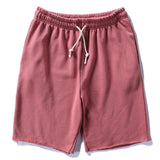 2017 Summer Plain High Quality Fashion Cotton Short Sweats Pants Casual Streetwear Knee Length  Men Loose