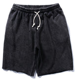 2017 Summer Plain High Quality Fashion Cotton Short Sweats Pants Casual Streetwear Knee Length  Men Loose