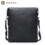 HONGU Genuine Cow Men's Messenger Bag Fashion Men Crossbody Bags Business Style Male Designer Totes Flap Shoulder Bags Bolsa New