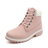 Merkmak 2017 New Women Boots Fashion Zapatos Mujer Ankle Boots for Women Round Toe Shoes Woman Snow Boots Martin Boots Big Size