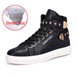 Merkmak 2016 Rive Shoes Men Fashion Brand Fur Warm Winter Autumn Casual Lace Up Men Shoes British Style Hook Plush Shoes For Men