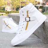 Merkmak 2017 Men Casual Shoes High-top Autumn PU Leather Ankle Shoes For Men Snow Work Zapatos Hombres Solid Zipper Men Shoes