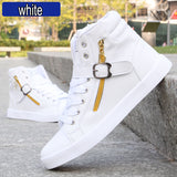 Merkmak 2017 Men Casual Shoes High-top Autumn PU Leather Ankle Shoes For Men Snow Work Zapatos Hombres Solid Zipper Men Shoes