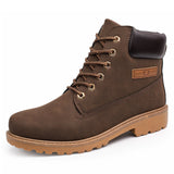 Merkmak 2017 Shoes Men Fashion Casual High Top British Style Ankle Men Boots PU Leather Breathable Autumn Winter Shoes For Men
