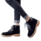 HEE GRAND Pigskin Leather British Style Women Fashion Motorcycle Boots Ankle Boots with Five Colors Women Winter Shoes XWX6122