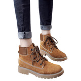 HEE GRAND Pigskin Leather British Style Women Fashion Motorcycle Boots Ankle Boots with Five Colors Women Winter Shoes XWX6122