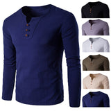 Mens Long Sleeve T-Shirts 2017 Autumn Fashion Pullover Luxury Men V Neck Cotton T Shirt Male Slim Casual Solid Top Tee Plu Size