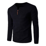Mens Long Sleeve T-Shirts 2017 Autumn Fashion Pullover Luxury Men V Neck Cotton T Shirt Male Slim Casual Solid Top Tee Plu Size