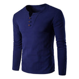 Mens Long Sleeve T-Shirts 2017 Autumn Fashion Pullover Luxury Men V Neck Cotton T Shirt Male Slim Casual Solid Top Tee Plu Size