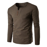 Mens Long Sleeve T-Shirts 2017 Autumn Fashion Pullover Luxury Men V Neck Cotton T Shirt Male Slim Casual Solid Top Tee Plu Size