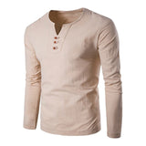 Mens Long Sleeve T-Shirts 2017 Autumn Fashion Pullover Luxury Men V Neck Cotton T Shirt Male Slim Casual Solid Top Tee Plu Size