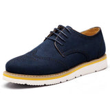 Tangnest 2018 New Men Oxfords  Autumn Cut Out Brogue Shoes Man Suede Leather Platform Flats Casual Shoes Big Size 38-47 XMP396