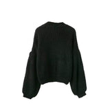 New Arrival Women loose round neck red sweater Female autumn casual sweater jumpe Winter lantern sleeve knitted sweater pullover