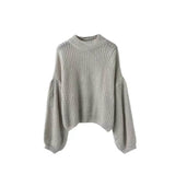 New Arrival Women loose round neck red sweater Female autumn casual sweater jumpe Winter lantern sleeve knitted sweater pullover